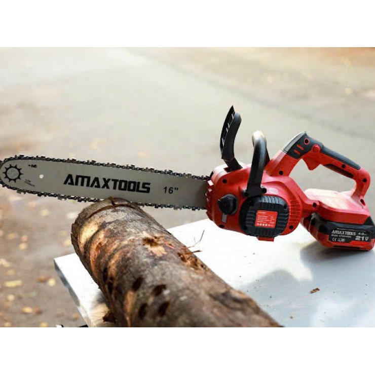Máy cưa xích Pin 42V Amaxtools ACX405-SM tốc nhanh 14m/s