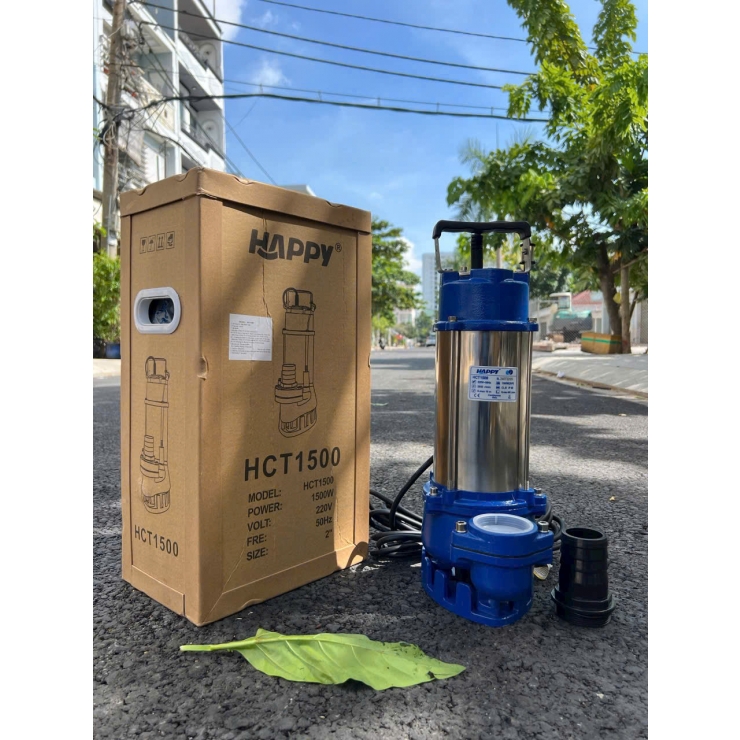 Máy bơm chìm nước thải Inox 1.5kW Happy HCT1500H