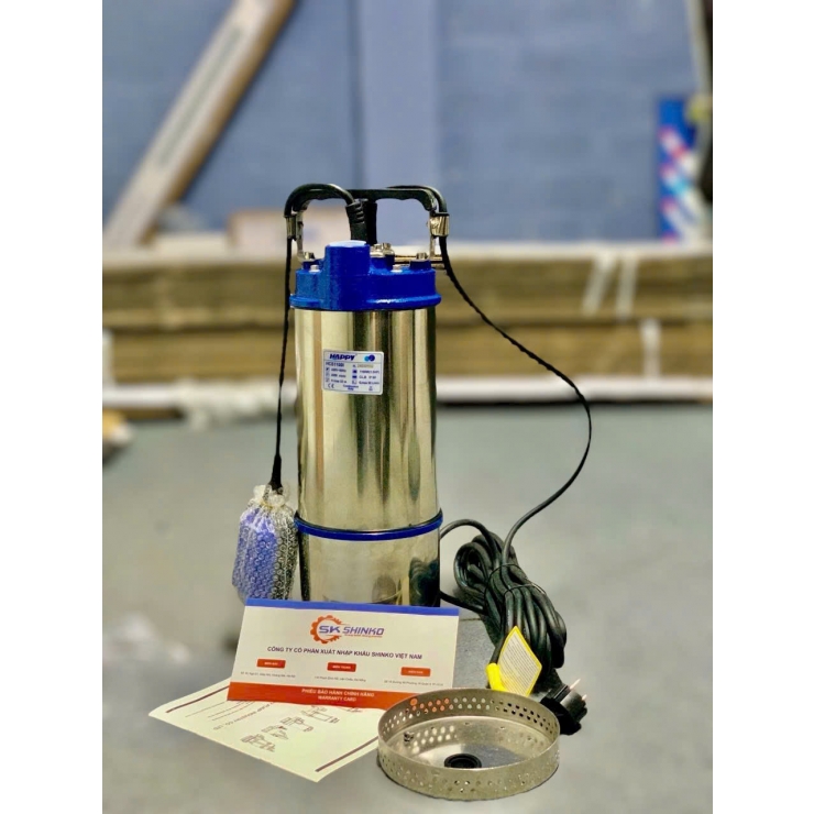 Máy bơm chìm 1.1kW Happy HCS1100I lưỡi cắt rác