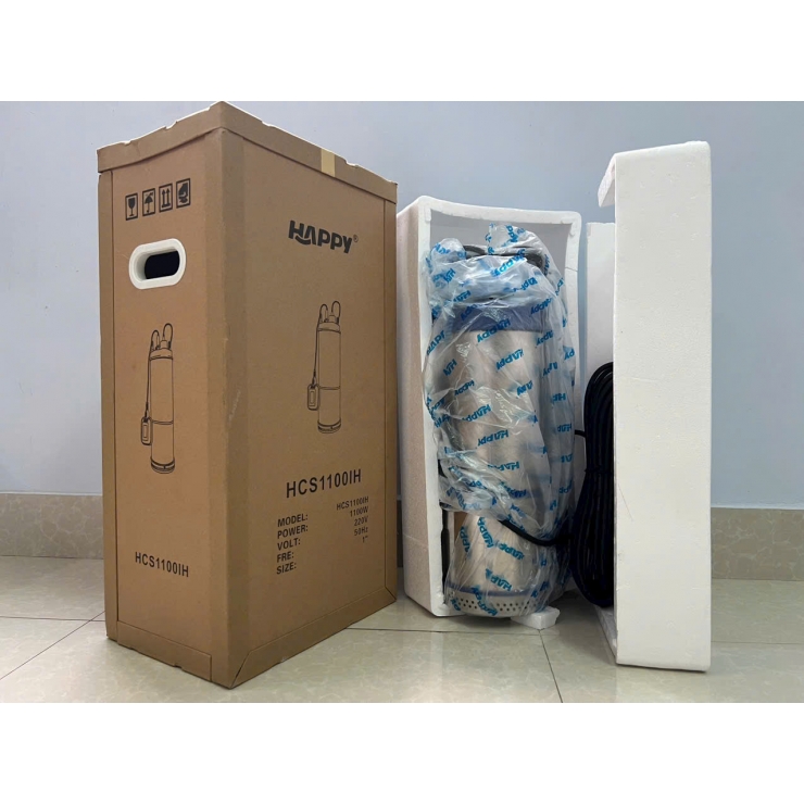Máy bơm chìm 1.1kW Happy HCS1100I lưỡi cắt rác