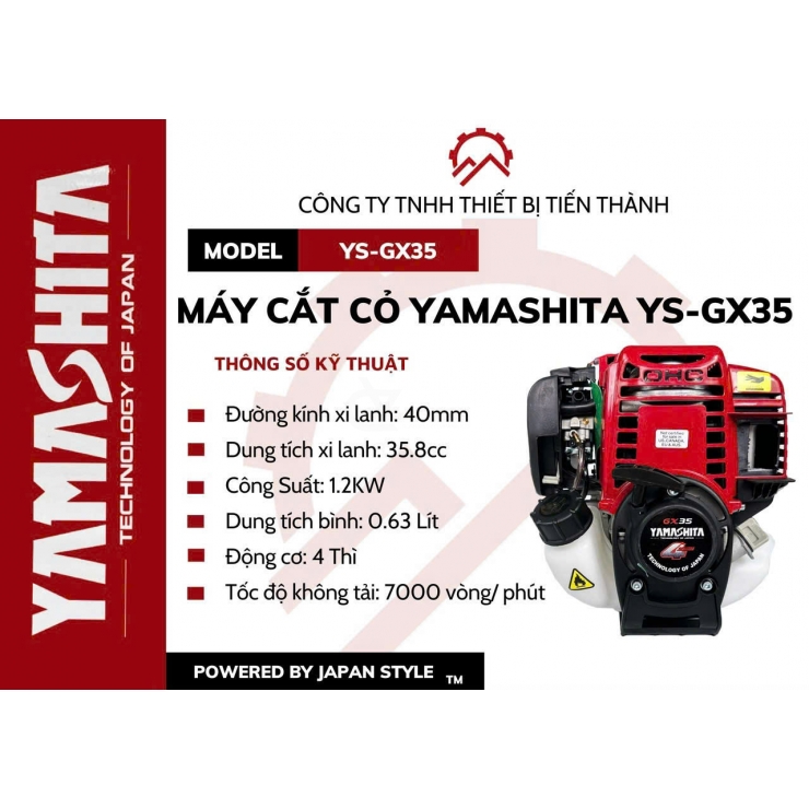 Máy cắt cỏ 4 thì Yamashita YS-GX35 nòng 40mm