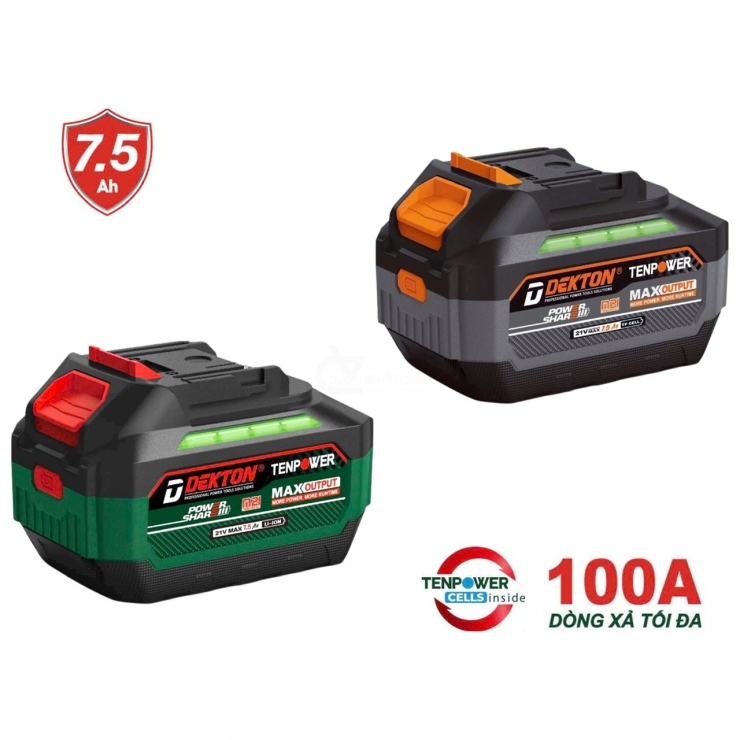 Pin 21V 15cell 7.5Ah Dekton M21-B7512PRO Gen 3