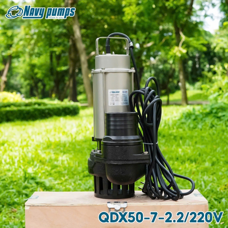 Bơm chìm INOX 304 2.2kW Navy QDX50-7-2.2/220V