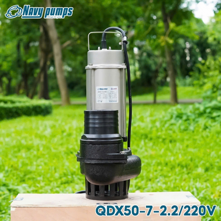 Bơm chìm INOX 304 2.2kW Navy QDX50-7-2.2/220V