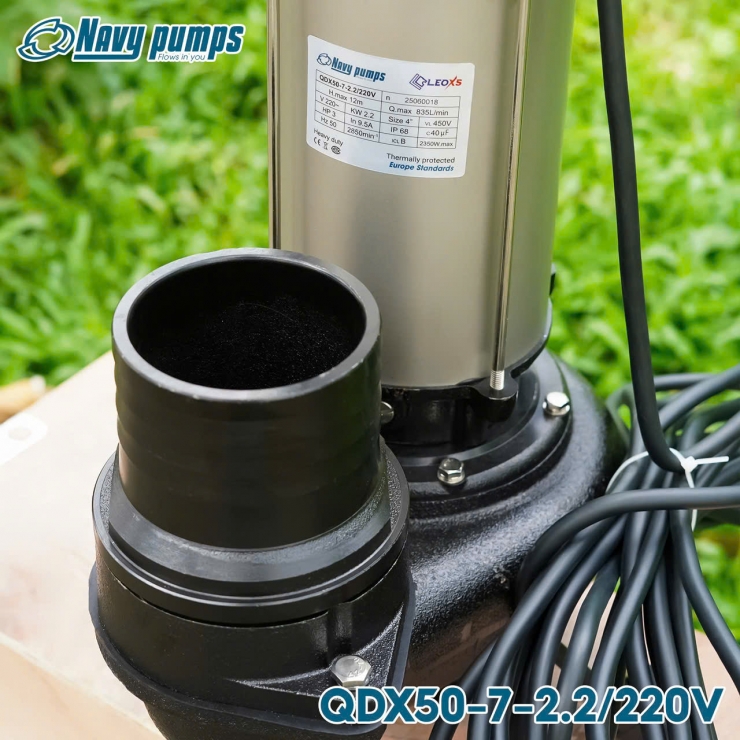Bơm chìm INOX 304 2.2kW Navy QDX50-7-2.2/220V