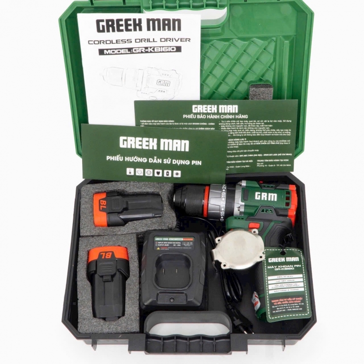 Combo khoan Pin 16V Greekman GR-KB1610 