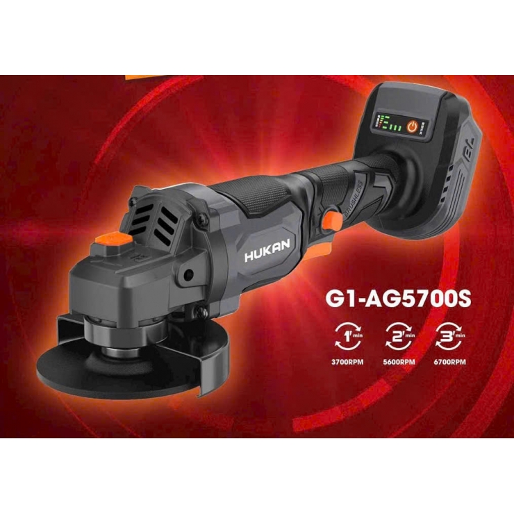 Máy mài góc Pin 21V Hukan G1-AG5700S Brushless