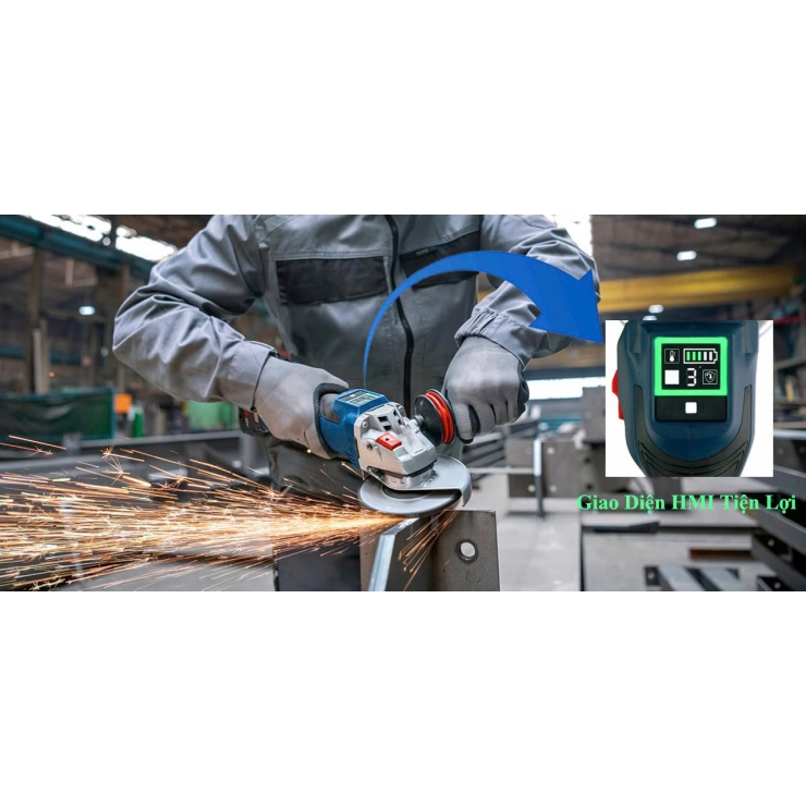 Máy mài Pin 125mm Bosch GWS 18V-15 S Professional ( chưa Pin & Sạc )