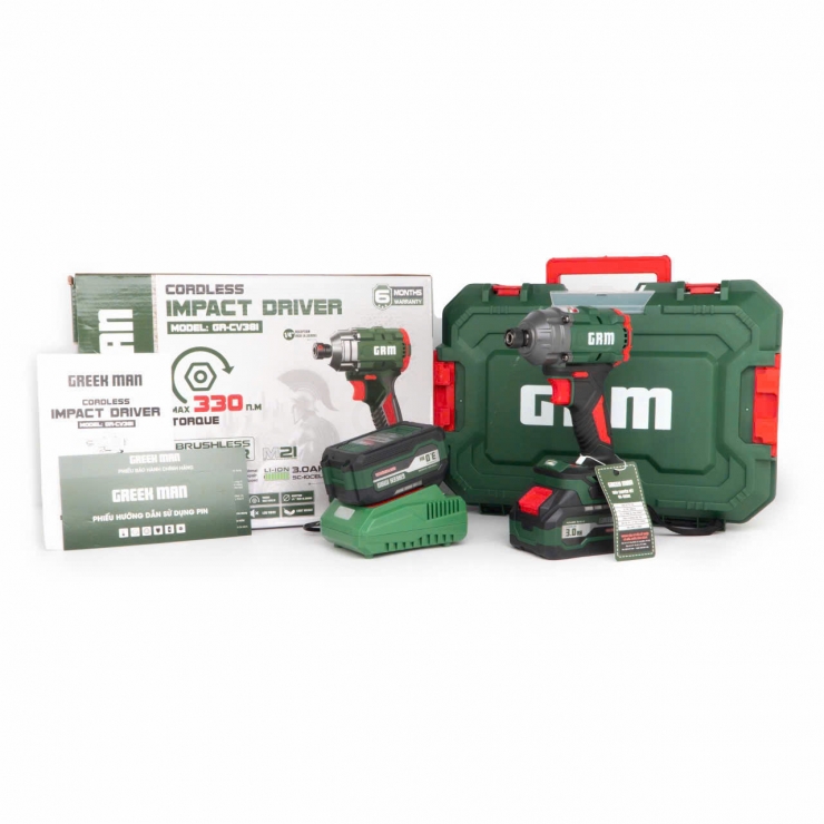 Máy bắn vít Pin 21V Greekman GR-CV381 Brushless