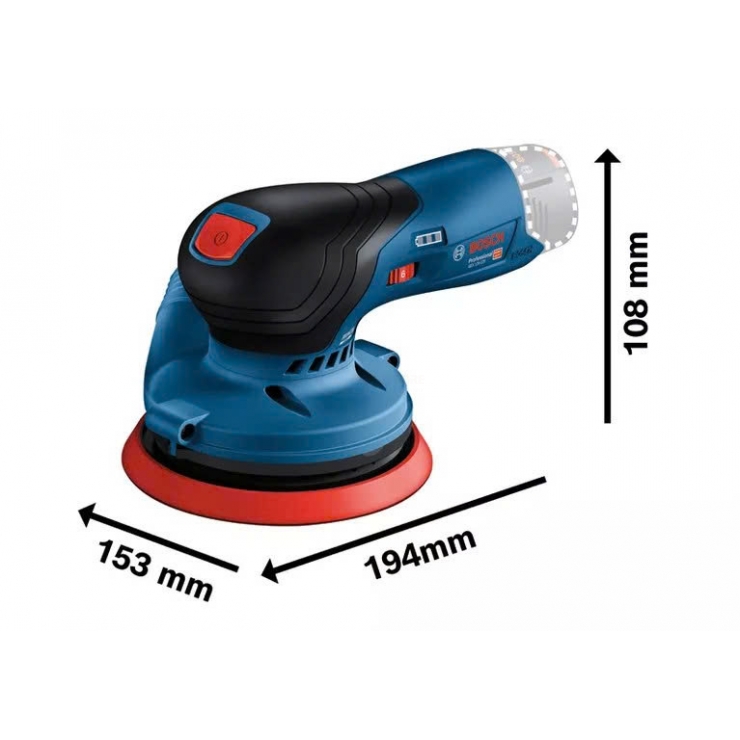 Chà nhám rung xoay Pin 12V Bosch GEX 12V-125 Professional ( chưa Pin & Sạc )