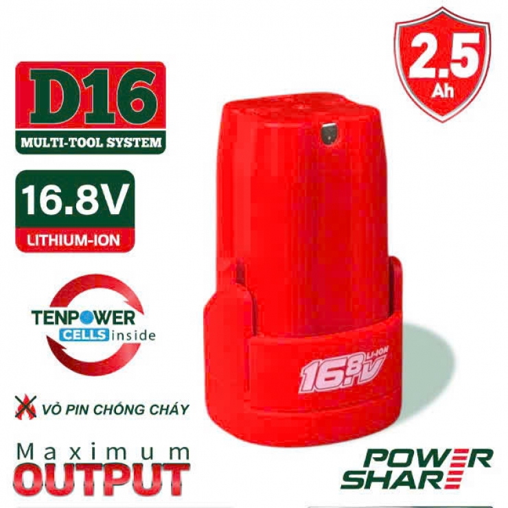 Pin 16V 4.0Ah Dekton D16-B4060PRO gen 3