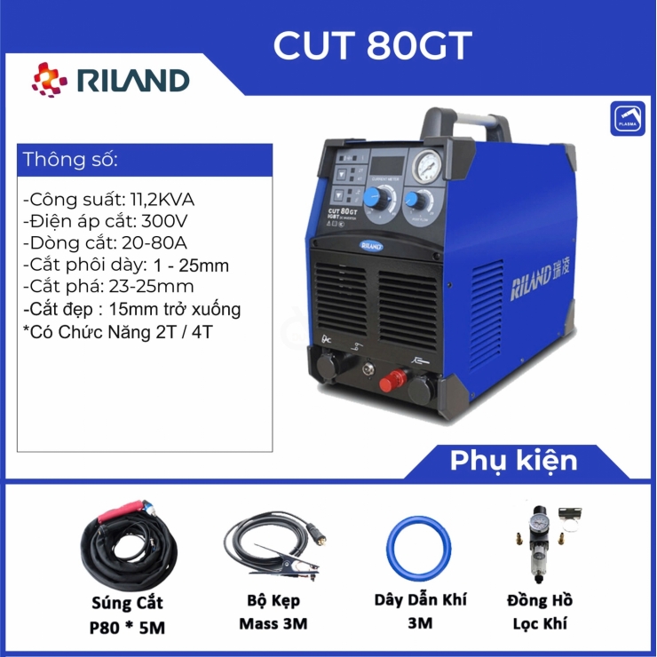 Máy cắt Plasma 25mm Riland CUT 80GT Professional