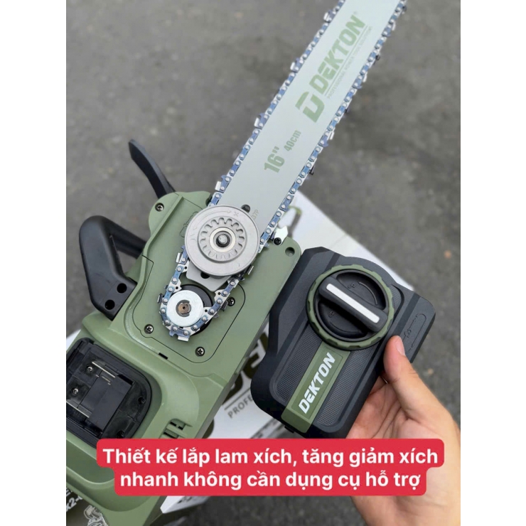 Máy cưa xích Pin 42V Dekton M21x2-CX16PRO Brushless