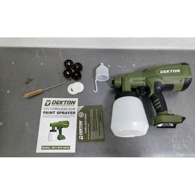 Phun sơn cầm tay Pin 21V Dekton M21-SPS1000X ( chưa Pin & Sạc )