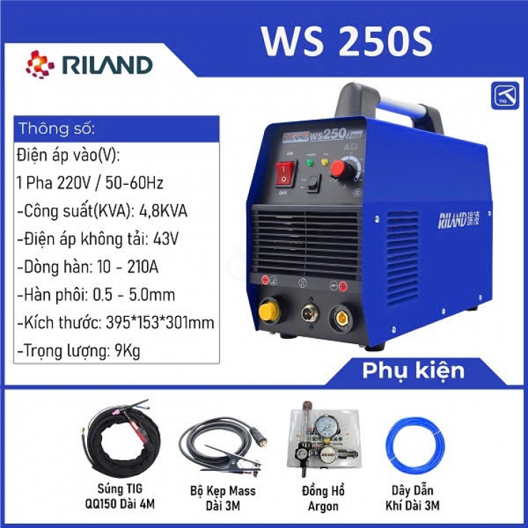 Máy hàn Tig Riland WS 250S Professional