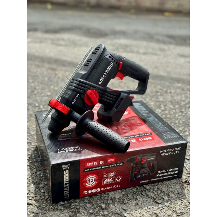 Máy khoan bê tông Pin 21V Amaxtools A3CN22SM hammer ( chưa Pin & Sạc ) 
