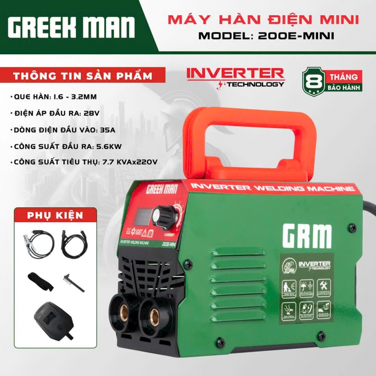 Máy hàn mini Greekman GR-MMA200