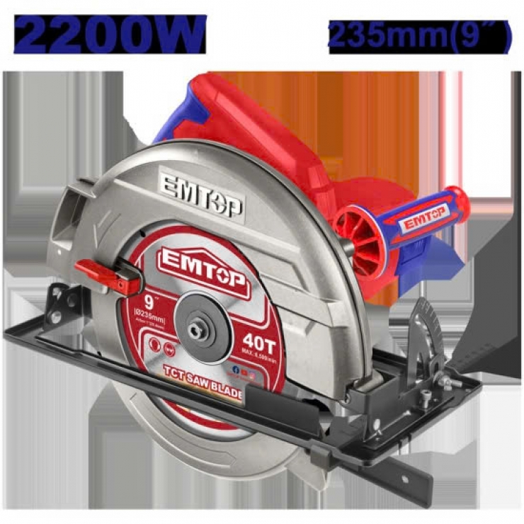 Máy cưa gỗ 1200W Emtop ECSW1855 ( kèm lưỡi 185mm )
