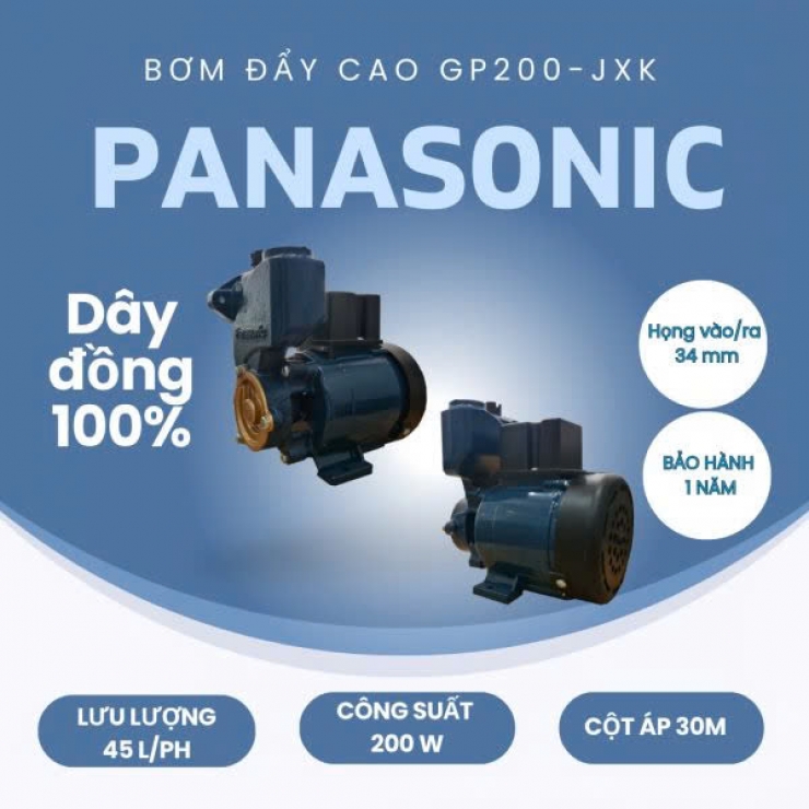 Bơm nước đẩy cao 200W Panasonic GP-200JXK