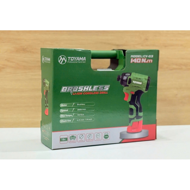 Máy bắn vít Pin 16V Toyama CV08 Brushless ( Bộ )