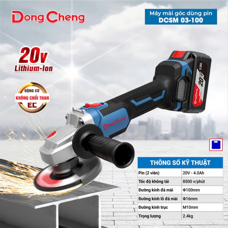 Máy mài Pin 20V Dongcheng DCSM 03-100 ( chưa Pin & Sạc )