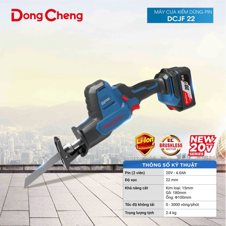 Máy cưa kiếm Pin 20V Dongcheng DCJF 22 ( chưa Pin & Sạc )