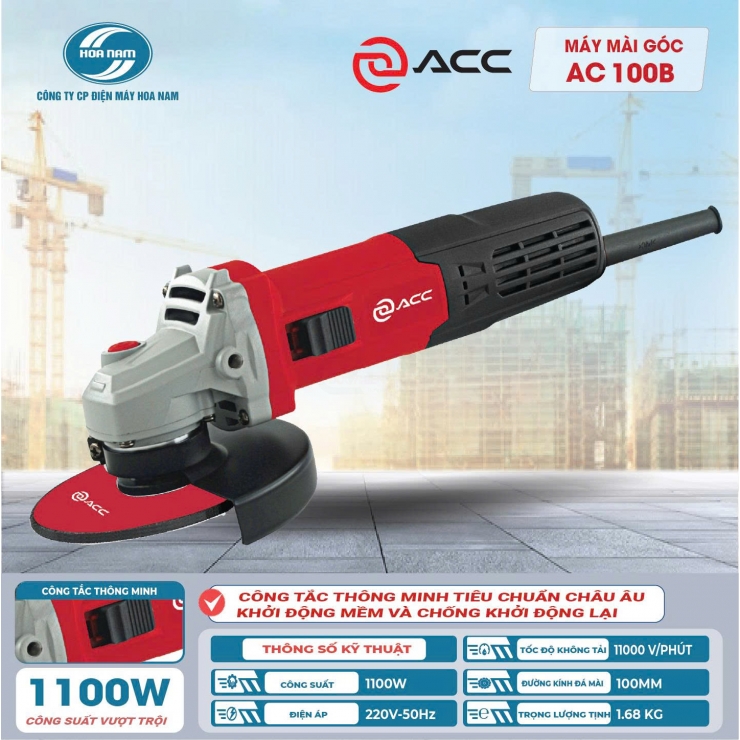Máy mài góc 100mm ACC AC100B ( 1100W )