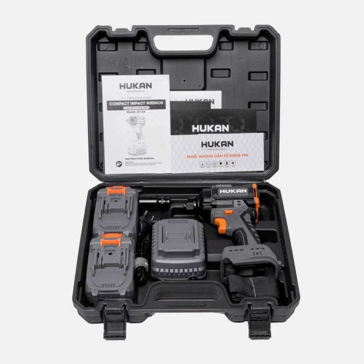 Máy bắn bulong 330Nm Pin 21V Hukan G1-X4 ( bộ )