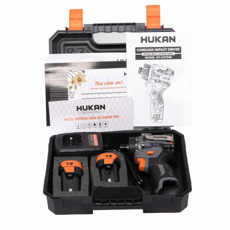 Máy siết vít Pin 16V Hukan G1-CVT345 ( bộ )