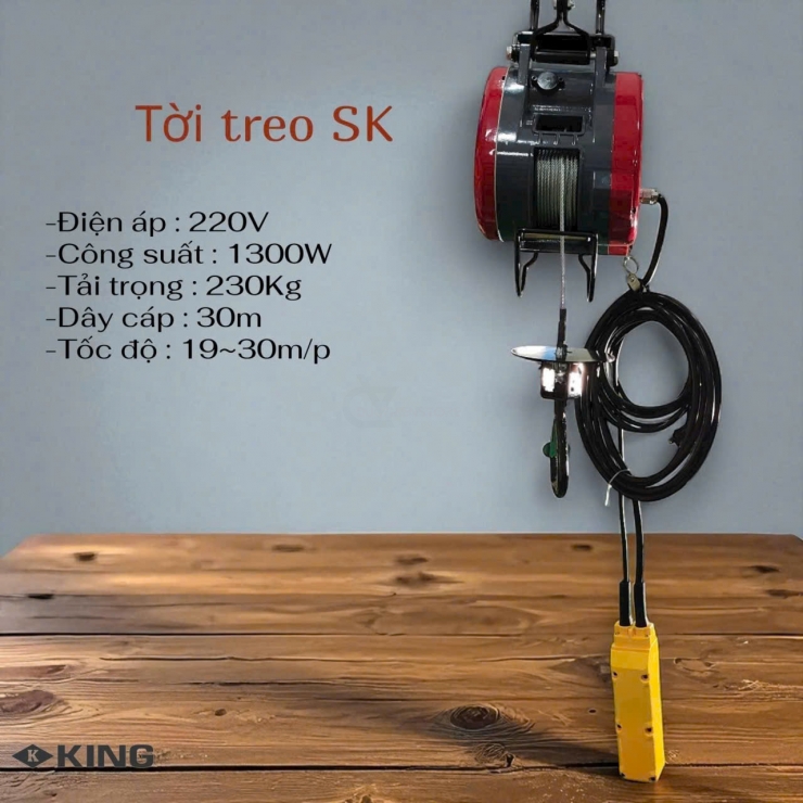 Máy tời nhanh 230 Kg King SK230