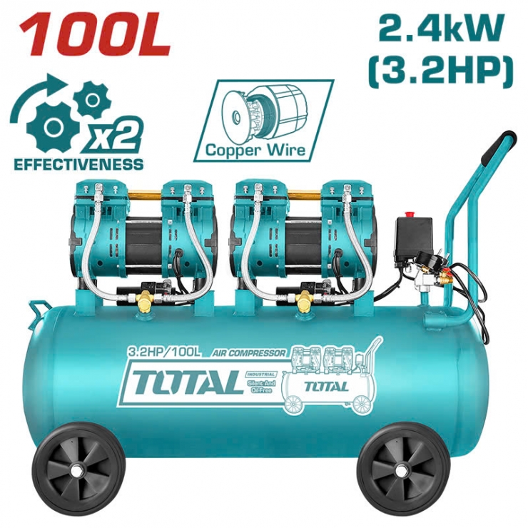 Máy nén khí công nghiệp 100 lít Total TCS2241008T( không dầu )