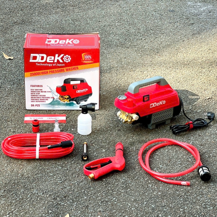 Máy rửa xe chỉnh áp 2500W DDeko DK-P25