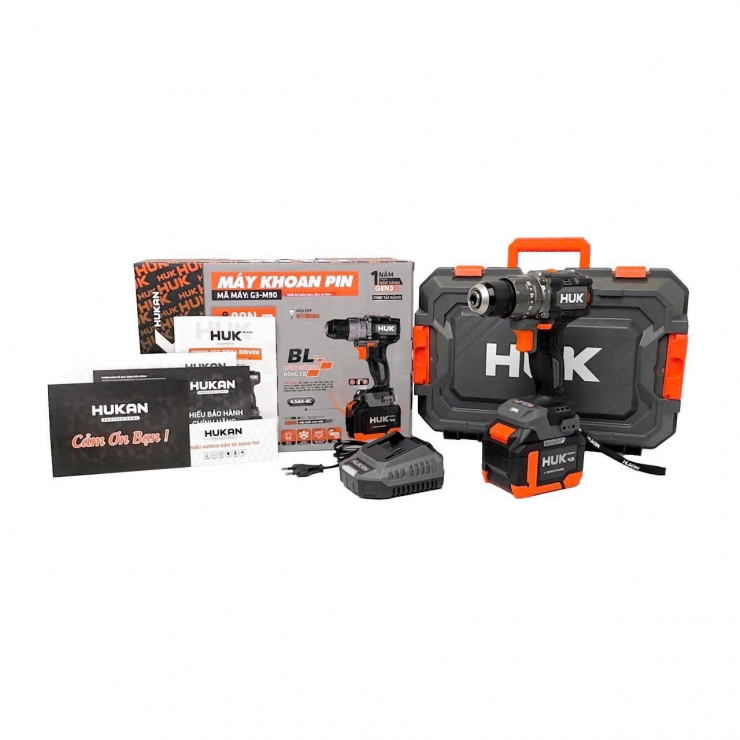 Máy khoan 90Nm Pin 21V HUK G3-M90 Brushless ( bộ )