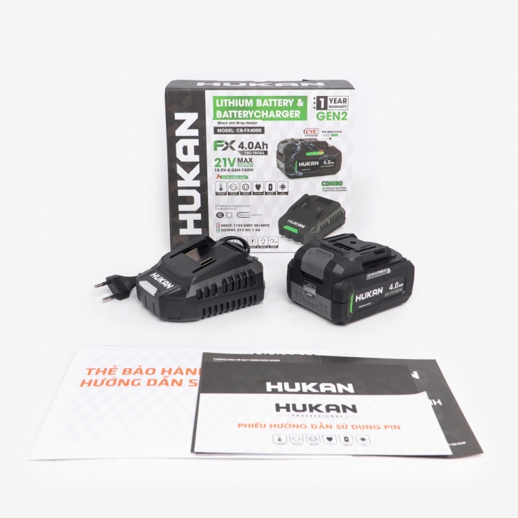 Pin 4.0Ah Hukan CB-FX4000 & Sạc