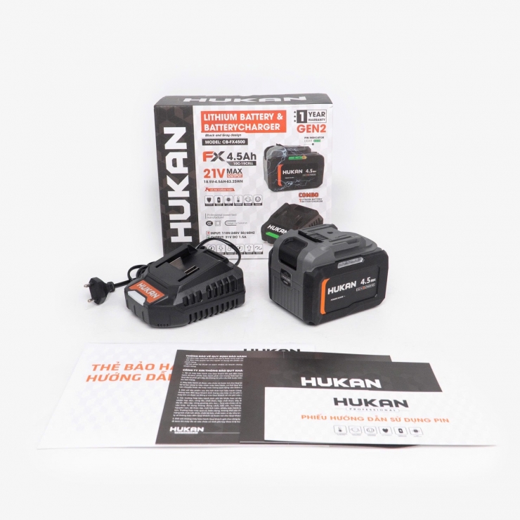 Pin 4.5Ah Hukan CB-FX4500 & Sạc