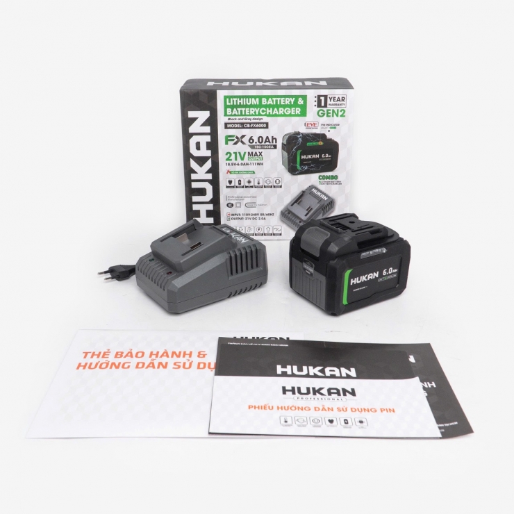 Pin 6.0Ah Hukan CB-FX6000 & Sạc