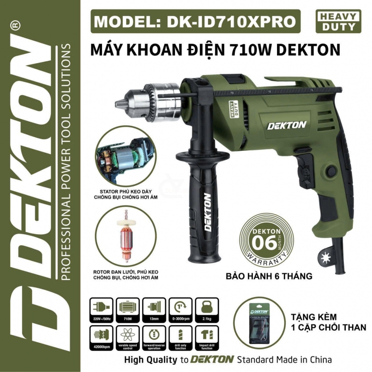 Máy khoan 710W Dekton DK-ID710XPRO