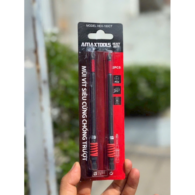 Mũi vít dài 150mm Amaxtools HEX-150CT ( bộ 2 cây )
