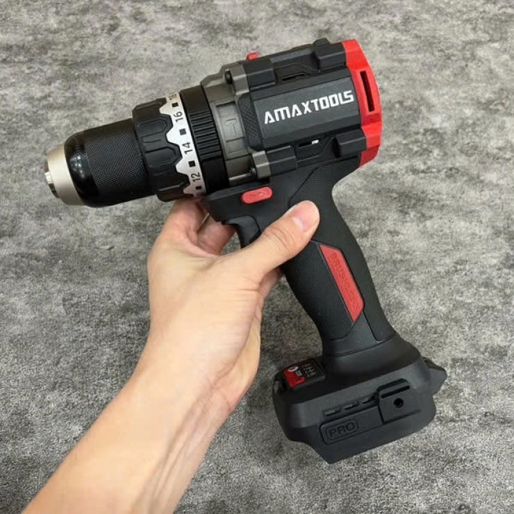 Máy khoan 165Nm Pin 21V Amaxtools AKI16513SM Brushless ( chưa Pin & Sạc )