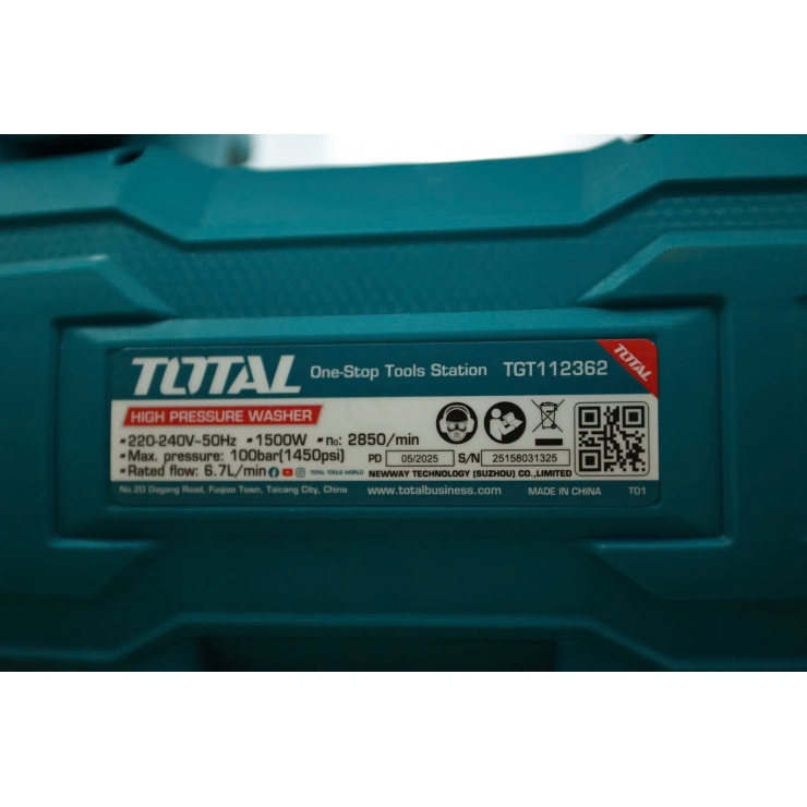 Máy rửa xe 1500W Total TGT112362 
