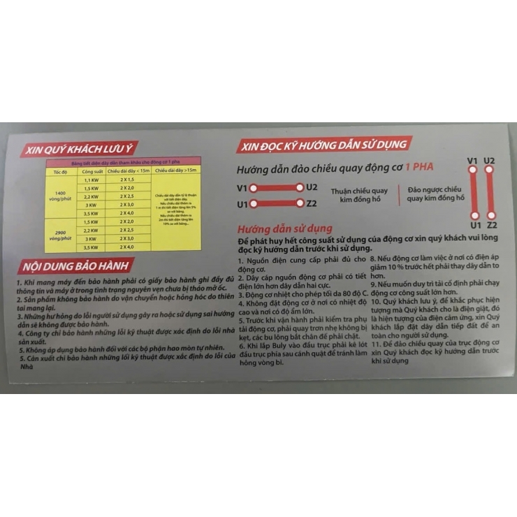 Mô tơ điện 3.0Hp HTCOM HT 2.2C ( 1 pha 2.2Kw )