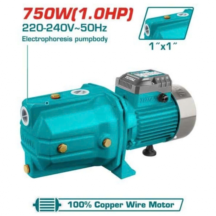 Bơm nước đẩy cao 45m Total TWP311006 ( 750W - 1HP )