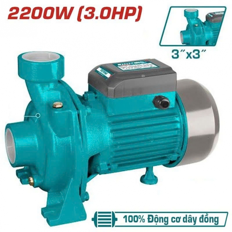 Máy bơm nước lưu lượng 2.2Kw Total TWP222002 ( 3.0Hp - 1 Pha )
