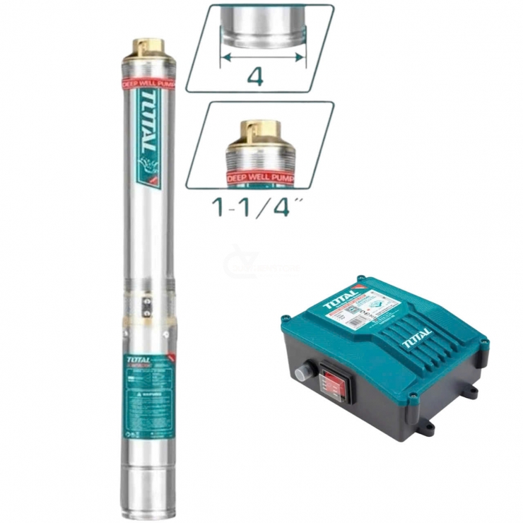 Bơm giếng đóng 112m Total TWP515001 ( 1.5Kw - 2.0Hp )