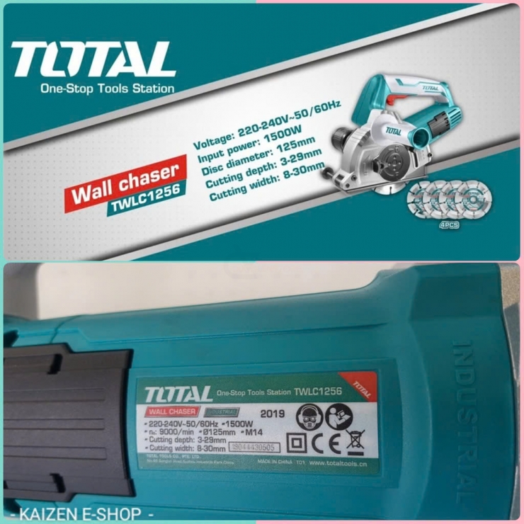 Máy cắt rãnh tường 2 lưỡi Total TWLC1256 1500W