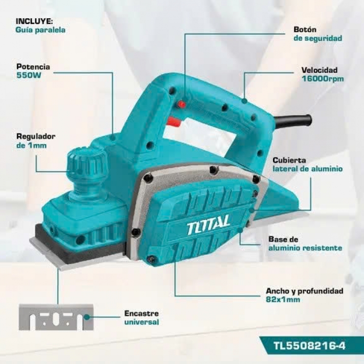 Máy bào điện 550W Total TL5508216 ( 82mm x 1mm )