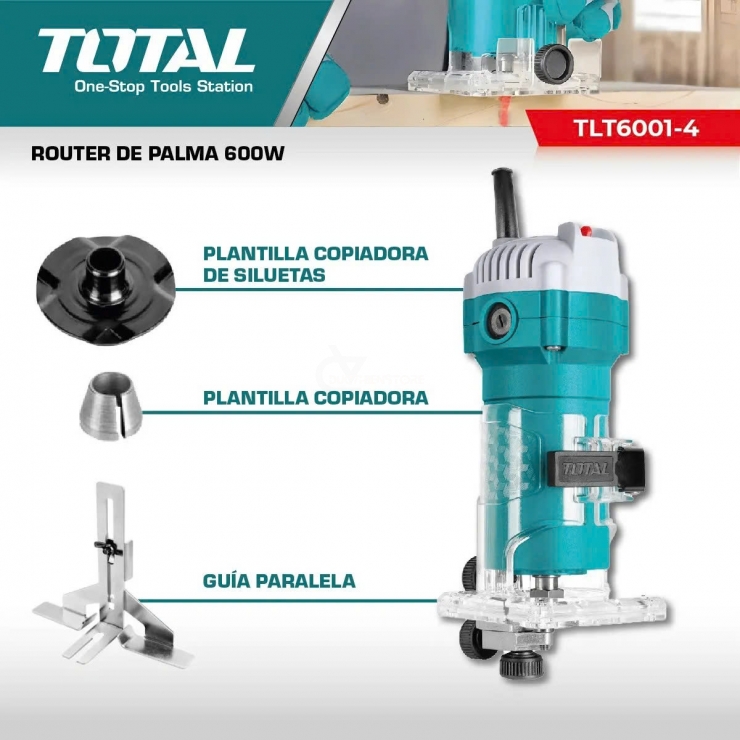 Máy phay alu 6mm Total TLT6001