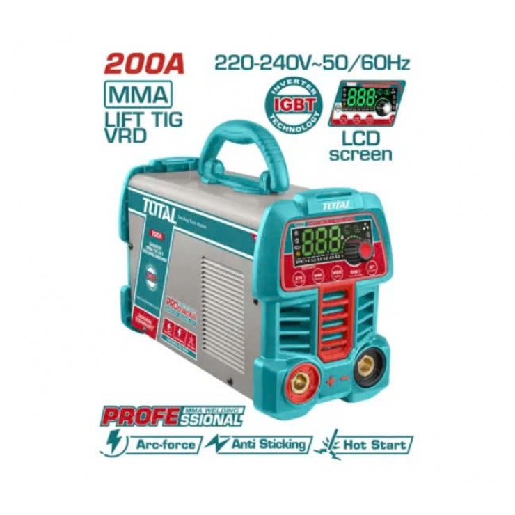 Máy hàn que LCD 160A Total TW2200691 ( lift TIG/ MMA Inverter )