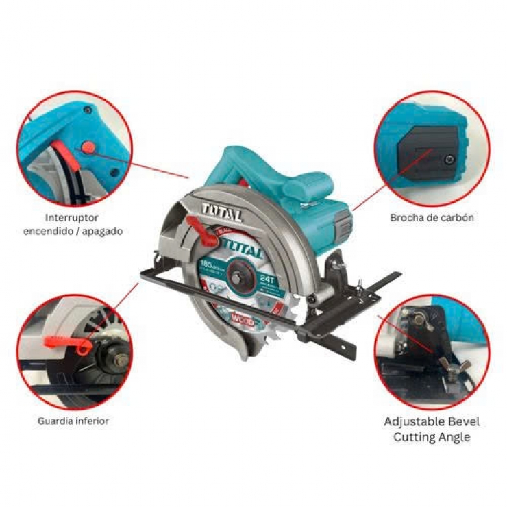 Máy cưa đĩa tròn 185mm Total TS11218576 ( 1200W )