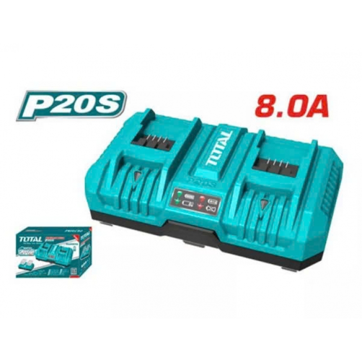 Sạc đôi 8.0Ah Total TFCLI2082 ( 20V*4.0A *2port )